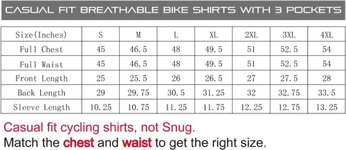 Vista 5 de CEROTIPOLAR Camiseta de ciclismo de ajuste holgado para hombre, 3 bolsillos traseros, transpirable, de secado rápido
