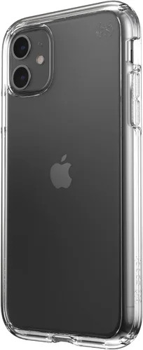 Vista 2 de Speck Funda transparente para iPhone 11, protección contra caídas, antiamarilleo, antidecoloración, delgada, transparente, absorbente de golpes