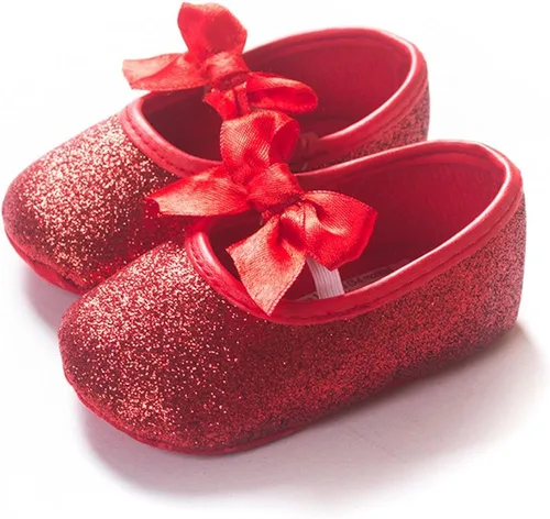Vista 5 de Mocasines para bebé de princesa brillante Mary Jane vestidos zapatos de primera calidad ligeros suela suave zapatos para cuna zapatos para niños