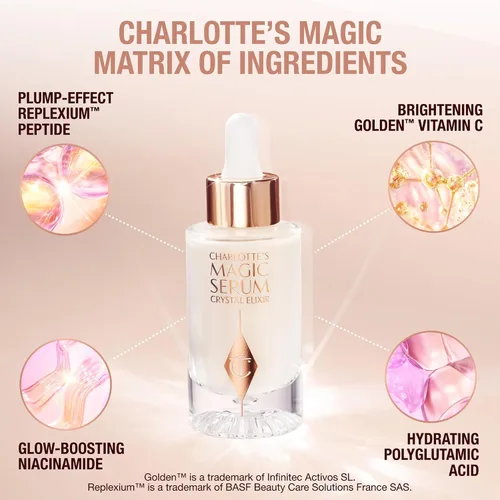Vista 5 de Charlotte Tilbury Magic Serum Crystal Elixir - Skincare Set Essential - Firming Peptide Serum for Face & Neck - Perfect for Gifting & Makeup Pairings