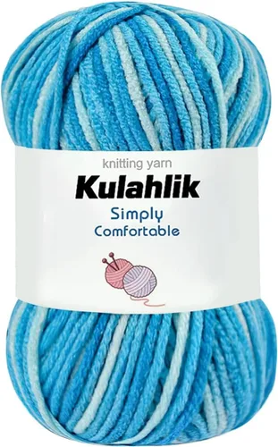Vista 112 de 50g (1x50g) Hilo Acrílico para Crochet y Tejido, Hilo Degradado Colorido, 1 Rollo de Madejas, Hilo Acrílico Multicolor, Perfecto para Proyectos