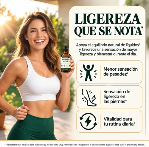 Vista 3 de Drenaje Linfático Gotas, 4 Extractos Botánicos, Balance de Líquidos