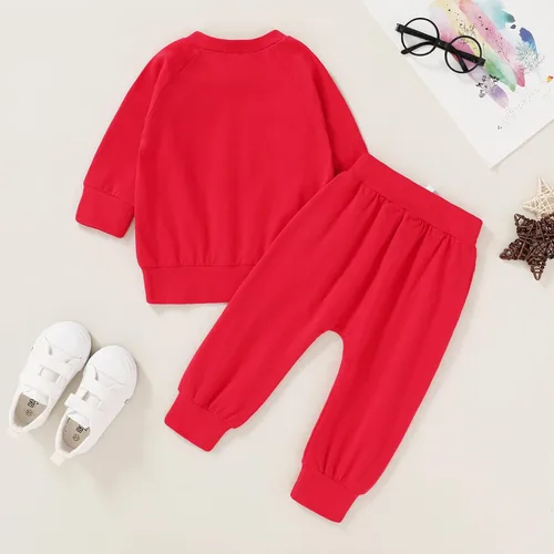 Vista 2 de Happy Town Conjunto de sudadera de manga larga y pantalones largos para niños pequeños