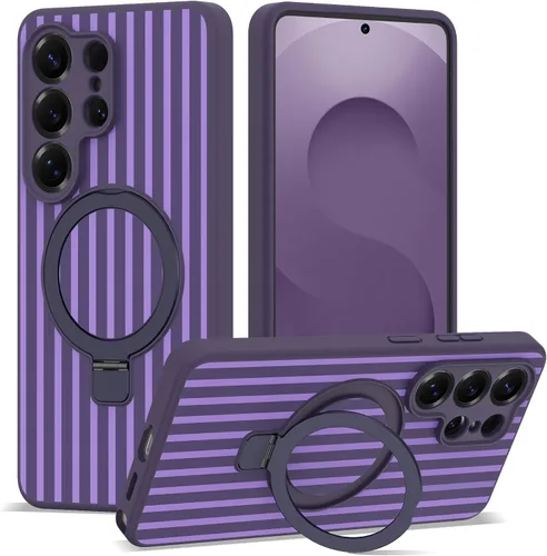 Vista 86 de SKYLMW Funda para Samsung Galaxy S23 con soporte, color negro