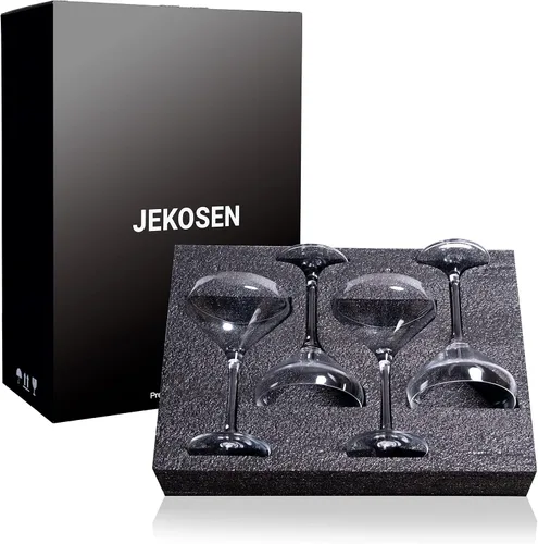 Vista 4 de Crystal Martini - Juego de 4 vasos de cóctel de 11 onzas con caja de regalo de alta calidad, fuertes, sin plomo, transparente