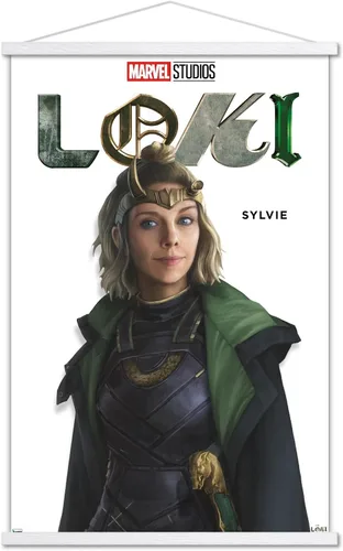 Vista 21 de Trends International Marvel Loki - Póster de pared de la serie Sylvie Feature Series, 14.725 x 22.375 pulgadas, versión enmarcada de madera