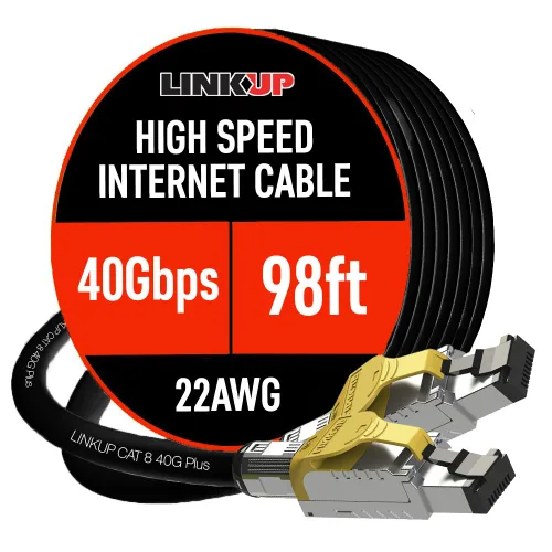 Vista 11 de LINKUP Cable Ethernet Cat 8 Cable largo de Internet Conexión LAN de alta velocidad Conectores RJ45 Uso con Cat 5/Cat 6/Cat 7 Óptimo