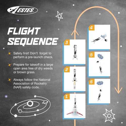 Vista 6 de Estes 2198 Blue Origin New Shepard - Kit de construcción de cohetes para principiantes a partir de 10 años