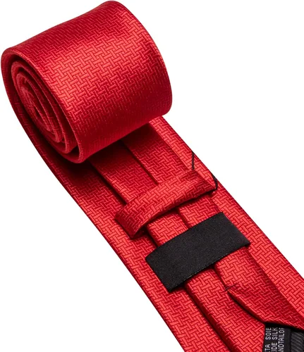 Vista 115 de Barry.Wang Juego de corbatas para hombre, corbata de seda a rayas, tejido a cuadros, gemelos formales, negocios, boda