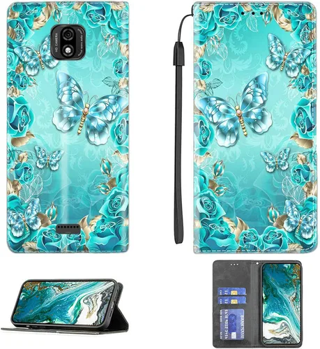 Vista 398 de jioeuinly ATT Motivate 2 - Funda compatible con ATT Motivate 2, funda con soporte abatible y cierre magnético DJS