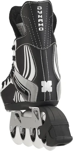 Vista 5 de Bladerunner by Rollerblade Dynamo Jr - Patines en línea de hockey ajustables, color negro y rojo, patines en línea