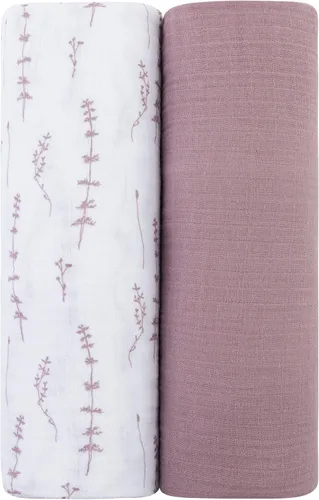 Vista 9 de Ely's & Co. Mantas Envolventes de Muselina Paquete de 2 para Bebé Niño, 100% Algodón Muselina Mantas Envolventes Receptoras Extra Grandes, 47"x47