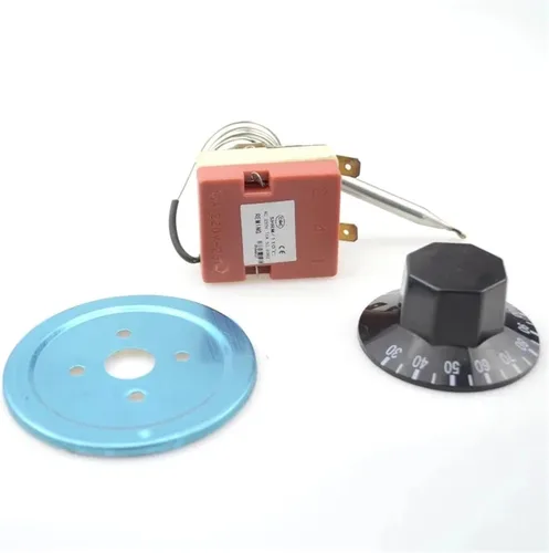 Vista 3 de 1pc 30-110 degree Celsius Adjustable NC Temperature Switch Capillary Thermostat 16A with 2 terminals temperature rotary switch