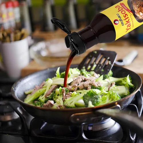 Vista 7 de Salsa Otafuku Yakisoba para fideos salteados japoneses (14 onzas) Auténtico sabor Umami sin gluten y vegano, sin sabores, colores ni conservantes