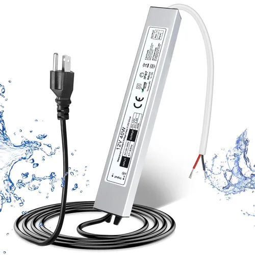 Vista 10 de Fuente de alimentación LED de 12V 30W, transformador adaptador controlador LED IP67 impermeable 12V 110V CA a 12V CC de bajo voltaje con enchufe
