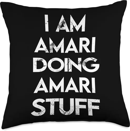 Vista 5 de Amari's Apparel Name Forename Day Amari Stuff - Almohada de 16 x 16 pulgadas, multicolor