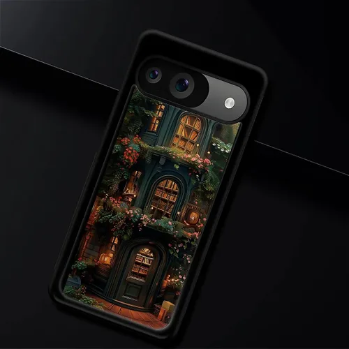 Vista 1313 de Compatible con Google Pixel 4A 5G Mobile Case Creative Acrylic Panel trasero Silicona Protección Grip especialmente diseñado para Google Pixel 4A 5G