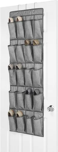 Vista 7 de Whitmor Organizador de zapatos sobre la puerta - 20 secciones - gris teñido espacial