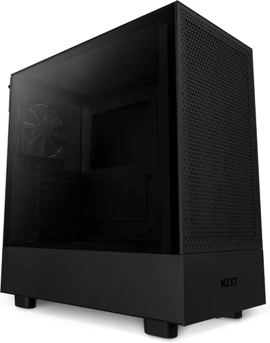 Vista 12 de NZXT H5 Flow Estuche compacto ATX para juegos de PC, torre media, alto flujo de aire, panel frontal perforado, panel lateral de vidrio templado