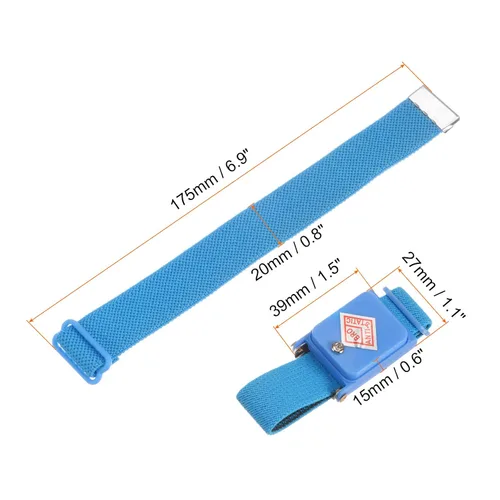 Vista 2 de MECCANIXITY Correa de muñeca antiestática, pulsera antiestática ESD ajustable inalámbrica con pulsera de repuesto para reparación de electrónica