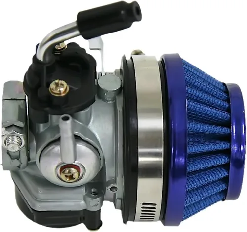 Vista 6 de JRL Conjunto de carburador de 2 tiempos de 80 cc para motor de 100 cc, 49 cc, 50 cc, 66 cc, motor motorizado, motocicleta, bicicleta, motor de gas
