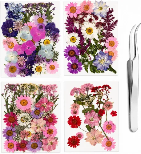 Vista 17 de 40 piezas de flores prensadas secas rosas para resina 40 unidades rosa