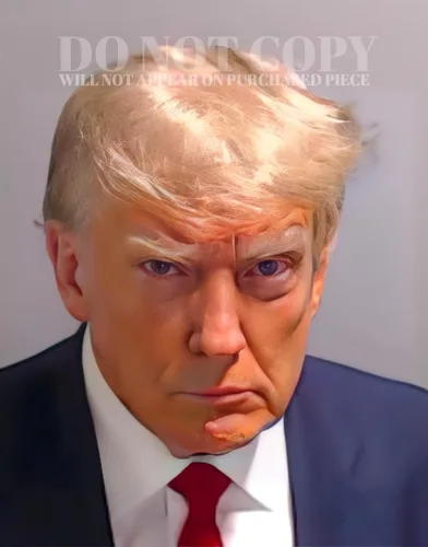 Vista 2 de Fotografía de Donald Trump Mugshot de 8 x 10 – Magnífico retrato de foto de taza 2023 – Arresto histórico de Atlanta, Georgia – Acusado – Estados