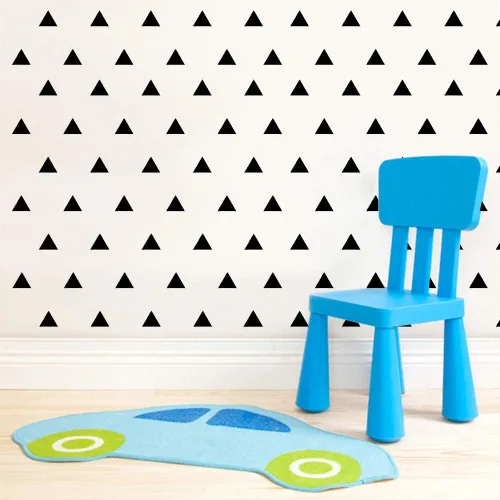 Vista 3 de 245 calcomanías de vinilo con forma de triángulo, removibles y encantadoras imágenes triangulares, mural para dormitorio, sala de juegos, sala