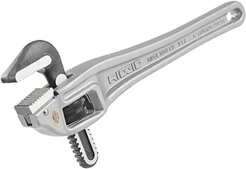 Vista 5 de RIDGID Paquete de herramientas de plomería de llave de tubería de aluminio de 24 pulgadas y 14 pulgadas para espacios reducidos y aplicaciones aéreas