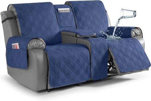 Vista 12 de TAOCOCO - Funda impermeable para sofá biplaza reclinable con consola central, 2 plazas