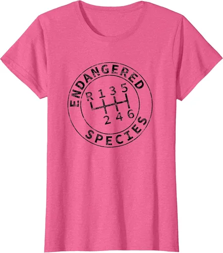 Vista 36 de Endangered Species Stick Shift Manual Transmission Drivers T-Shirt Baby Blue