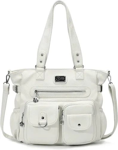 Vista 9 de KL928 Bolsos grandes para mujer, bolso de hombro, bolso de mano, elegantes bolsos Hobo de cuero vegano para señoras, A-Negro-4 01-gris carbón