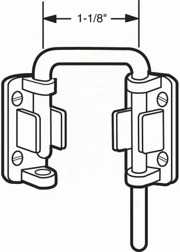 Vista 6 de Prime-Line Products U 9847 Cerradura de bucle para puerta corrediza de patio, cromo y Defender Security U 9846 Cerradura de bucle para puerta