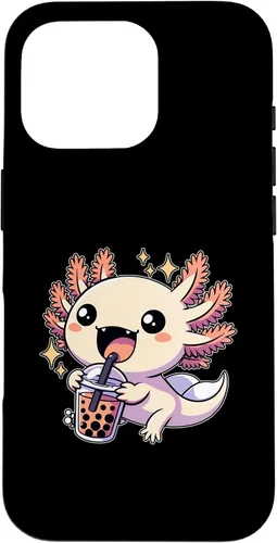 Vista 19 de Funda de té de burbujas japonesa para iPhone 11 Pro Max Kawaii axolotl Boba