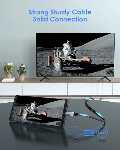 Vista 6 de LENTION Adaptador de cable USB C a HDMI 2.0 de 6 pies (4K/60Hz) compatible con MacBook Pro 2023-2016, nuevo iPad/Surface/Mac Air, Note 21/20/10