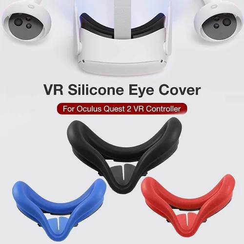 Vista 5 de TATACO VR - Funda de silicona para Oculus Quest 2 a prueba de sudor ligera antideslizante lavable color negro