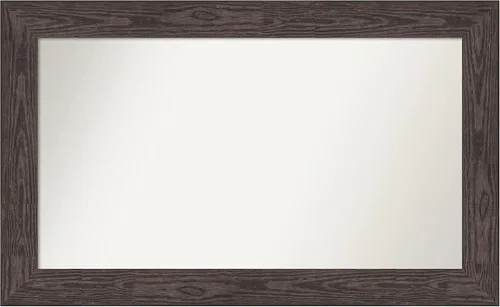 Vista 458 de Amanti Art Espejo personalizado, espejo de baño negro puente, espejo de pared o espejo de tocador de baño sobre el fregadero (26 x 26 pulgadas)