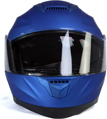 Vista 8 de Milwaukee Helmets MPH9818DOT Breeze - Casco modular de motocicleta avanzado azul con visera desplegable, talla XS