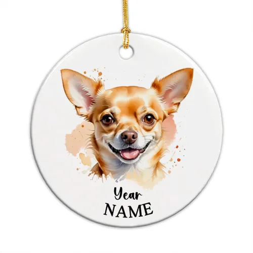 Vista 20 de Adorno de Navidad personalizado para perro Airedale, adorno de cerámica para hombres y mujeres, adornos de cerámica personalizados para perros