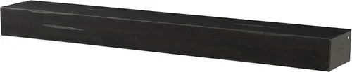 Vista 4 de Pearl Mantels ARYB6041220 Estante de madera de pino envejecido y acabado a mano con ménsulas opcionales incluidas, tostado oscuro envejecido, 60