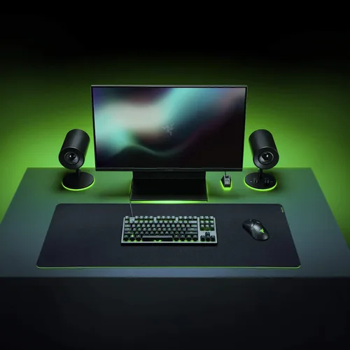 Vista 6 de Razer Gigantus v2 - Alfombrilla de mouse para juegos de tela (3XL) espuma gruesa, de alta densidad, base antideslizante, color negro clásico