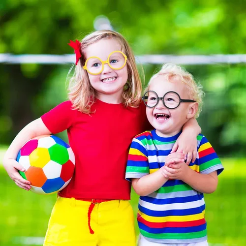 Vista 4 de Flutesan 30 gafas de juego para niños, gafas falsas a granel para niños, marco redondo de mago colorido, sin lentes para niños pequeños, fiesta