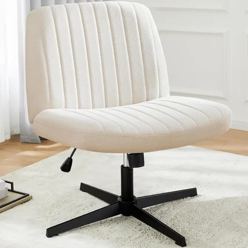 Vista 18 de DUMOS Criss Cross Chair, Cross Legged Vanity Chair, Home Office Beige