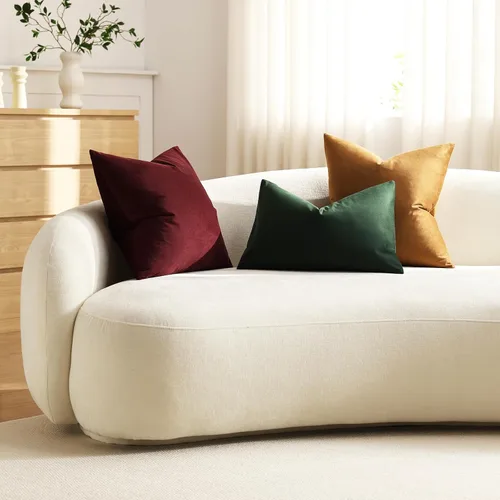 Vista 6 de Funda de almohada para cuerpo de Dezene, súper suave de terciopelo con cierre de cremallera oculto.