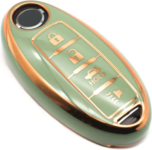 Vista 8 de FEYOUN - Funda de poliuretano termoplástico con 4 botones inteligentes para la llave a control remoto del automóvil; funda compatible