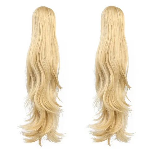 Vista 63 de Extensiones de cola de caballo, extensiones de cabello de cola de caballo con clip de garra marrón oscuro para mujer, pieza de cabello rizado