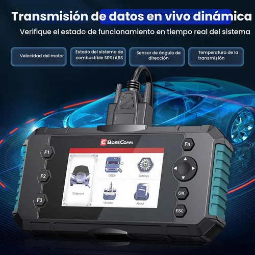 Vista 5 de BOSSCOMM IFIX435 OBD2 2026 escáner y lector de código, herramienta profesional de escáner de automóvil para motor/ABS/SRS/transmisión, VIN