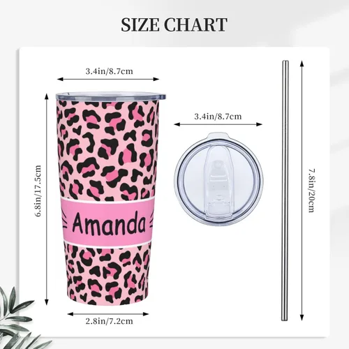 Vista 3 de Vaso con nombre y foto personalizable, regalos para hombres y mujeres, taza de viaje aislada de acero inoxidable de 20 onzas, vasos personalizados