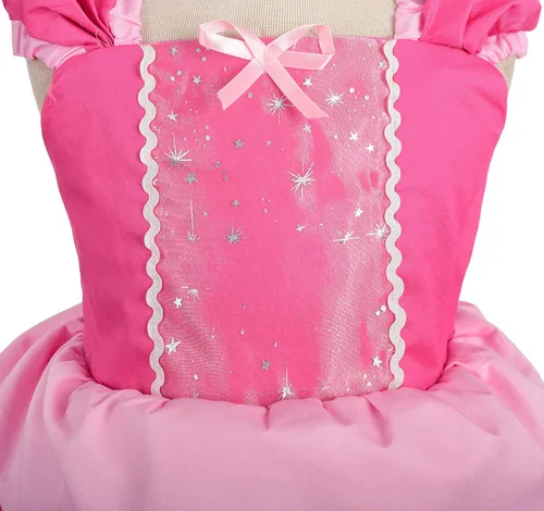 Vista 4 de Lito Angels Disfraz de princesa de verano para niñas pequeñas con accesorios