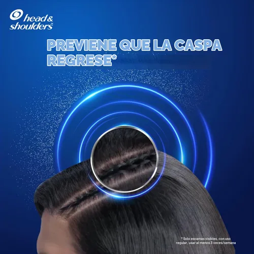 Vista 2 de Head & Shoulders Champú anticaspa (Mentol fresco y energiza el cuero cabelludo) - 1L